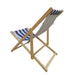 Populus wood sling chair blue Stripe Broad Dark blue Strip - DTYStore