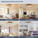 Bohemian style LED Dimmable Ceiling Light With Built-In Fan - Remote Control - DTYStore