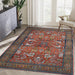 Area Rug 5x7 Vintage Bohemia Non-slip Washable Rug For Living Room Kitchen Bedroom Living Room Abstract Style Red - DTYStore