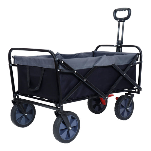 150L Collapsible Wagon Cart Foldable, Utility Garden Wagon with 360lbs Weight Capacity, Heavy Duty Portable Sport Wagon with Wheels for Outdoor, Grocery, Shopping - Image 7