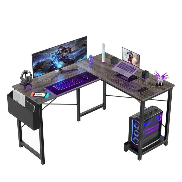 L Shaped Gaming Desk,Gray - DTYStore