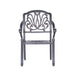 Patio Outdoor Aluminum Dining Armchair With Cushion, Set of 2, Spectrum Sand - DTYStore