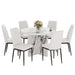 Round Dining Table for 4-6, 42 Inch Modern Kitchen Table Small Dinner Table MDF Kitchen Dinning Table for Cafe Restaurant Wine Bar Home Office Conference (Only Table) - DTYStore