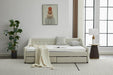 aybed Corner Bed Sofa Bed with Drawers Velvet Upholstered daybed Twin Daybed with Storage, Wood Slat Support (Beige,full,79.9'x58.2'x28.7') - DTYStore