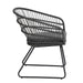 TERRY CHAIR,2PCS with 2 Cushions,Gray - DTYStore