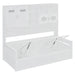 Twin Size Wooden Daybed With Hydraulic bed and All-in-One Cabinet and Shelf, White - DTYStore