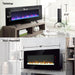 48 inch Curved Front Wall Mounted Electric Fireplace with remote and multi color flame & emberbed - DTYStore