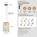 Luxury 3-Pack Crystal Pendant Lights, Elegant Golden Finish Chandelier with Waterfall Bead Design (No Bulbs) - DTYStore