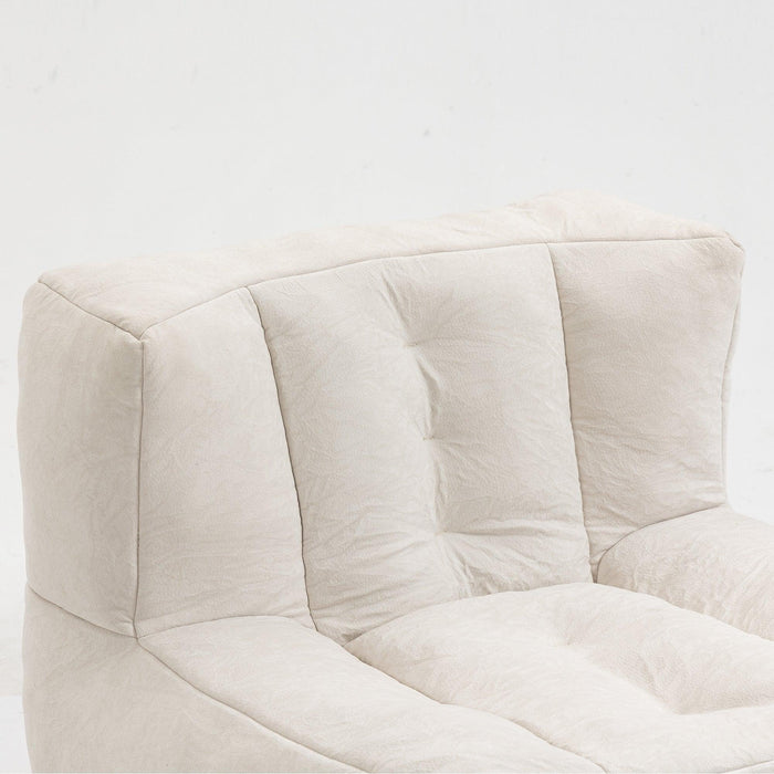 Fluffy bean bag chair, comfortable bean bag for adults and children, super soft lazy sofa chair with memory foam and ottoman, indoor modern focus bean bag chair for living room, bedroom, apartment - DTYStore
