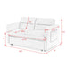 Loveseats Sofa Bed with Pull-out Bed,Adjsutable Back and Two Arm Pocket,Beige (54.5"x33"x31.5") - DTYStore