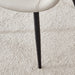 Table and chair set.42 Inch Diameter Round Tempered Glass Pandora marble patterned Dining Table - V-Shaped MDF Legs.Paired With 6 Gray Artificial PU Chairs With Curved Widened Cushion Design. - DTYStore