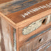 End Table Recycled Wood Nightstand, Side Table with 3 Drawers, Vintage Natural Bedside Table for Bedroom Living Room - DTYStore