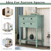 Narrow Console Table, Slim Sofa Table with Three Storage Drawers and Bottom Shelf, Easy Assembly - DTYStore