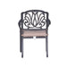 Patio Outdoor Aluminum Dining Armchair With Cushion, Set of 2, Spectrum Sand - DTYStore