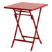 3 Piece Patio Bistro Set of Foldable Square Table and Chairs, Red - DTYStore