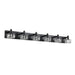Modern 6-Light Matte Black LED Vanity Light Fixture with Crystal Glass Shades, Bathroom Wall Sconce for Elegant and Contemporary Home Decor - DTYStore