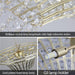 8-Light 23.6" Wide Crystal Waterfall Chandelier - DTYStore