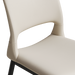 Modern minimalist white PU leather Dining Chairs Set of 2, comfortable backrest design, metal leg support, suitable for restaurants, kitchens, and offices. - DTYStore