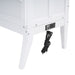 Queen Size Murphy Bed with Built-In Charging Station and a Shelf, White - DTYStore