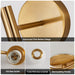 Set of 2 Modern Golden Wall Sconces with Opal Glass Globe, Mid-Century Design, Luxury Wall Lights for Bedroom, Living Room, Hallway (No Bulb) - DTYStore