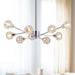 Modern Crystal Chandeliers, 9 Lights Chrome Chandelier for Living Room Bedroom, Dining Room Chandelier Over Table, Kitchen Light Fixtures(Bulbs Not Included)