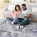 DTY Signature Collection 8X10 Grey/Denim /Abstract Non-Shedding Living Room Bedroom Dining Home Office Stylish and Stain Resistant Area Rug - DTYStore