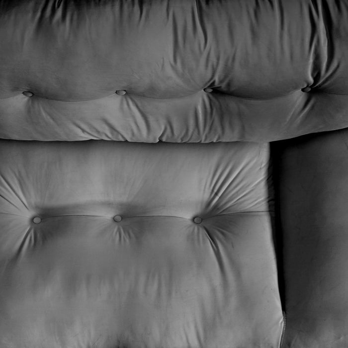 90.5 inch Cloud compression sofa, Love seat sofa, frosted velvet minimalist modern sofa, suitable for living room, apartment, bedroom, office,dark gray