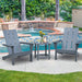3Pcs Outdoor Adirondack Chairs,Patio Lawn Chairs with Side Table,for Deck Garden Backyard Balcony,Dark Grey - DTYStore