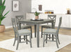Beautiful Gray Cushioned Seats Upholstered Chair Counter Height 2Pc Dining Pub Height Chairs Dining Room Wooden Furniture - DTYStore