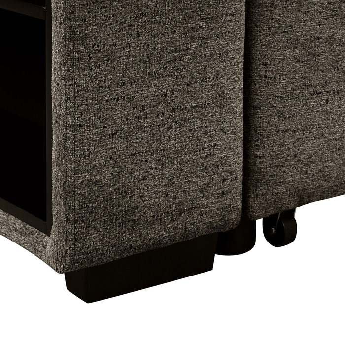 Reversible Sleeper Sectional Sofa Bed with Side Shelf and 2 Stools,Pull-Out L-Shaped Sofa Bed,Corner Sofa-Bed with Storage Chaise Left/Right Hande for Living Room,Knox Charcoal - DTYStore