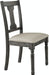 Wallace Tan Linen & Weathered Gray Finish Side Chair (Set of 2) - DTYStore