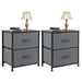 Drawers Dresser Chest of Drawers,Metal Frame and Wood Top,2bc,Gray - DTYStore