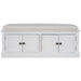 Storage Bench with 4 Doors and Adjustable Shelves, Shoe Bench with Removable Cushion for Living Room, Entryway - DTYStore