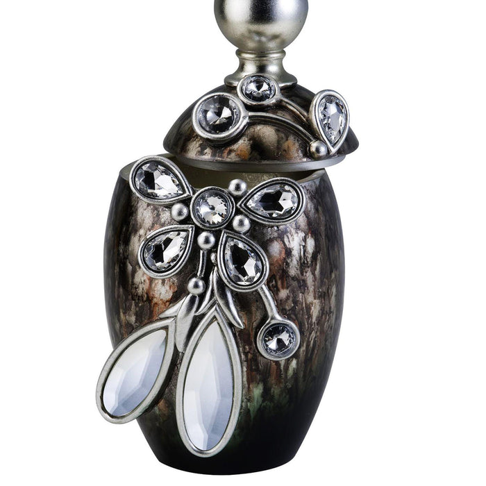 11.25" Tall Polyresin Decorative Jewelry Box "Balleria", Crystal and Glass Accent - DTYStore