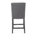 Contemporary Fabric Button Tufted 26 Inch Counter Stools, Set of 2, Charcoal - DTYStore