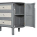 Full Murphy Bed with Hidden Storage & Modern Woven Design,Gray - DTYStore