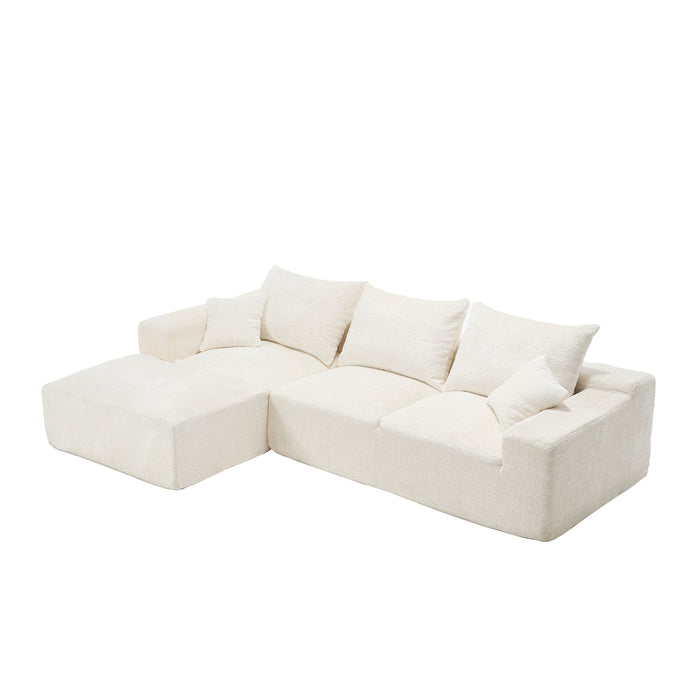 UNITED WE WIN Stylish fabric, excellent touch, L-shaped design, intimate comfort, large seated depth, free stretch, random combination, flexible, full compression, no installation of the sofa