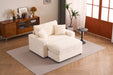 Single Sofa Chair with Removable Ottoman, Comfy Sleeper Chair, Modern and High-Quality Lounge Sofa Bed for Living Room, Bedroom, Small Apartment - DTYStore