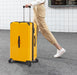 Luggage Set 4 pcs (20"/24"/29"/Travel Bag), PC+ABS Durable Lightweight Luggage with Collapsible Cup Holder, 360Â° Silent Spinner Wheels, TSA Lock, Yellow - DTYStore
