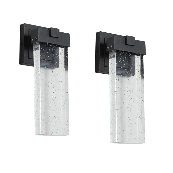 Outdoor Waterproof Transparent LED Crystal Wall Lamp Supports multiple types of light bulbs (2 pack)