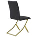 Black and Brass Dining Chairs (Set of 2) - DTYStore
