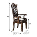 Espresso and Cherry Tufted Back Arm Chairs (Set of 2) - DTYStore
