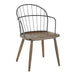 Riley Industrial Chair in Dark Walnut Wood and Black Metal by LumiSource - DTYStore