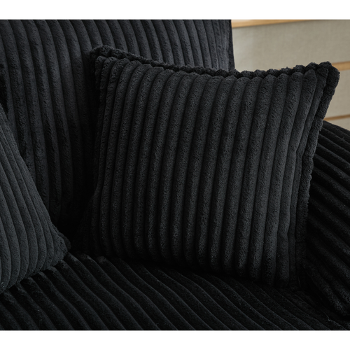 [NEW ARRIVED] [VIDEO PROVIDED] 54.75' W Oversized Chaise Lounge Chair,Fluffy cushioned sofa bed,Deep Seat,Corduroy,2 Pillows,4 gears can be adjusted,Leisure Sleeper Sofa Chair for Living Room, Black - Image 20