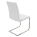 Foster Contemporary Dining Chair in Stainless Steel and White Faux Leather by LumiSource - Set of 2 - DTYStore