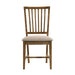 Tan and Weathered Oak Slat Back Side Chairs (Set of 2) - DTYStore