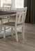 Cottage Style Dining Side Chair 2pc Set Upholstered Seat Chalk Gray Dining Room Wooden Furniture Transitional Design - DTYStore