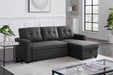 Upholstered Pull out Sectional Sofa with Chaise - DTYStore