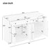 Kitchen Sideboard Storage Buffet Cabinet with 2 Drawers & 4 Doors Adjustable Shelves for Dining Room, Living Room (Antique White) - DTYStore