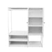 Wardrobe Closet, White Cabinet with Shelves, High wardrobe with 2 doors, some storage shelves,Large Clothing Storage with Hanging Rod for Bedroom, Living/Laundry Room - DTYStore